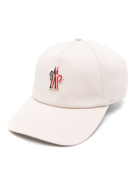  Moncler Grenoble Logo Patch Baseball Cap - Neutrals 