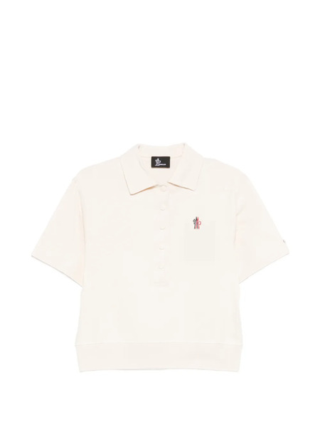  Moncler Grenoble Logo-patch Polo Shirt - Neutrals 