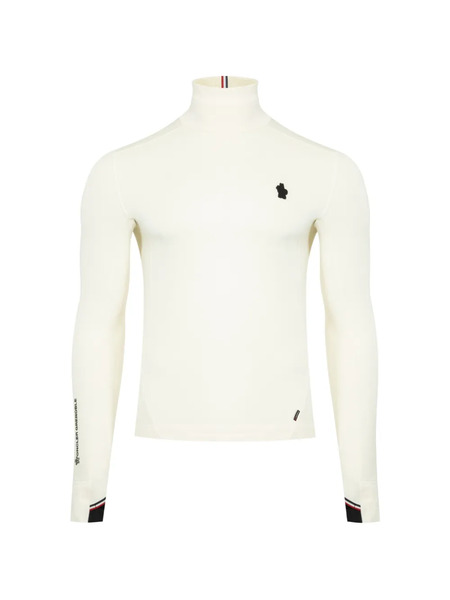  Moncler Grenoble Logo Turtleneck Sweatshirt - Neutrals 
