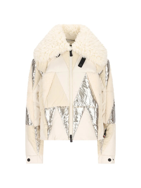  Moncler Grenoble Pamiers Patchwork Insulated Ski Jacket - Neutrals 
