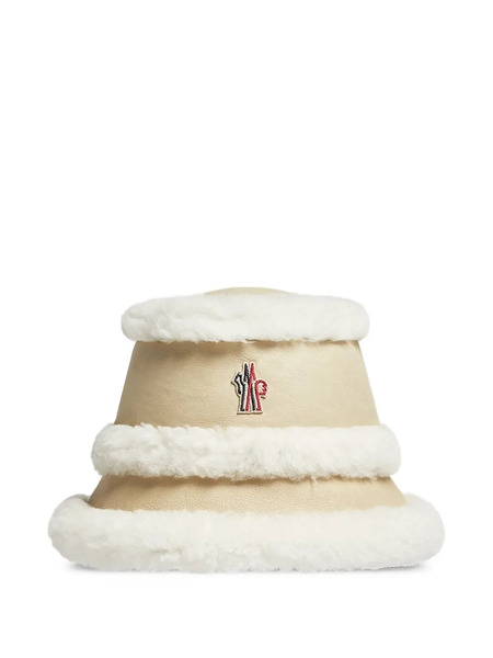  Moncler Grenoble Shearling-trimmed Bucket Hat - Neutrals 