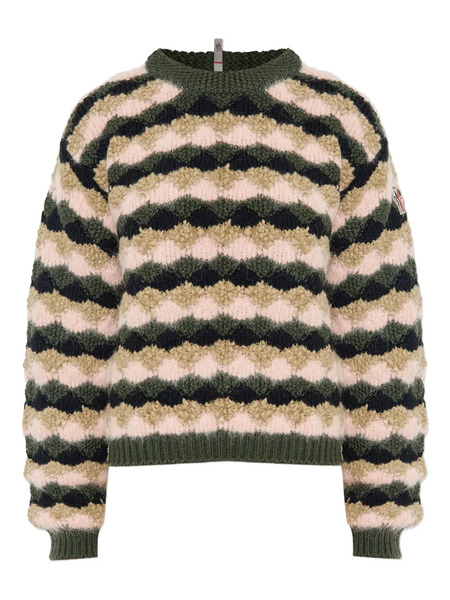  Moncler Grenoble Striped-pattern Sweater - Pink 