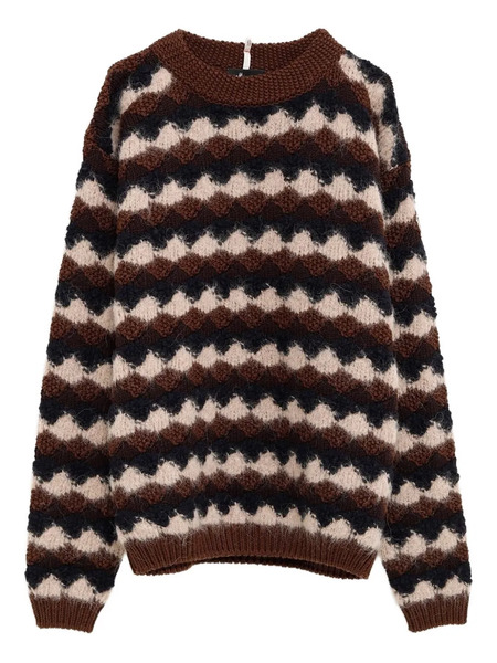  Moncler Grenoble Textured Sweater - Brown 