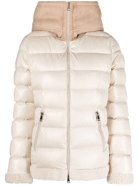  Moncler Guichard Shearling-trim Jacket - Neutrals 