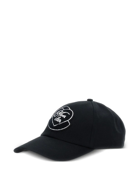  Moncler Heart-patch Baseball Cap - Black 