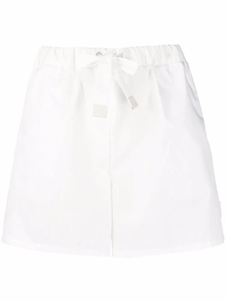 Moncler High-waisted Drawstring Shorts - White 