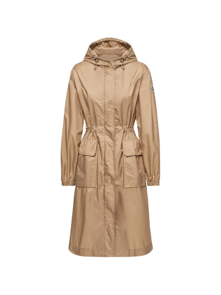  Moncler Hooded Drawstring Parka - Neutrals 