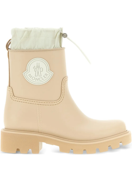  Moncler Kickstream Drawstring Logo-patch Rain Boots - Neutrals 