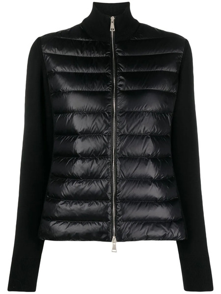  Moncler Knitted-sleeve Puffer Jacket - Black 