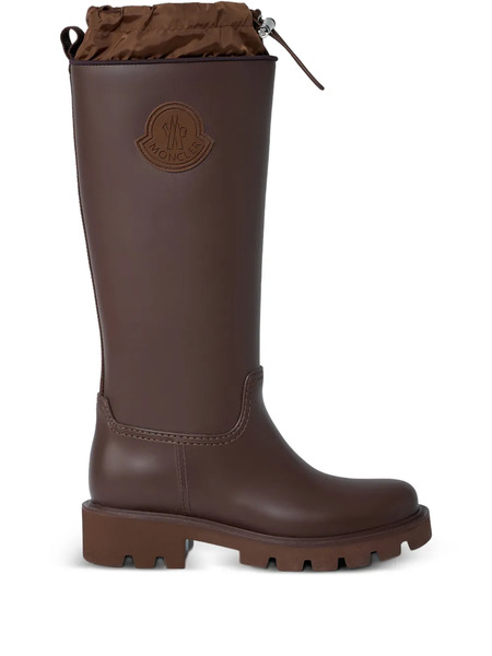 Moncler Layered Rain Boots - Brown 