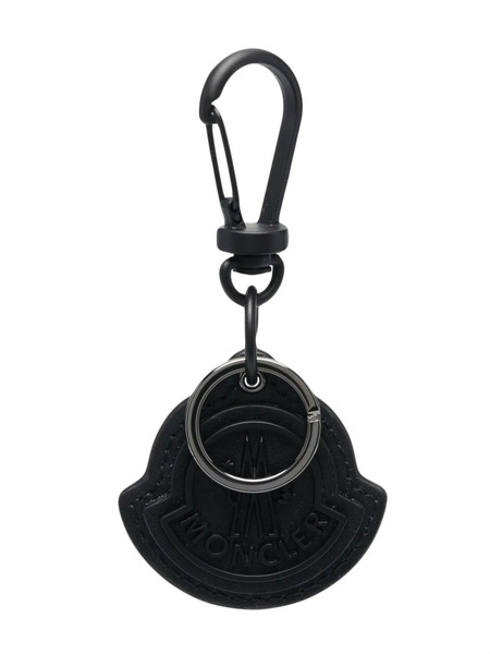  Moncler Logo Charm Keyring - Black 