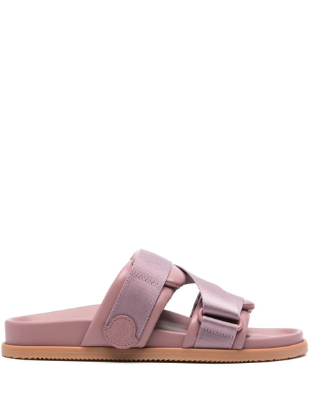  Moncler Logo-jacquard Slides - Purple 
