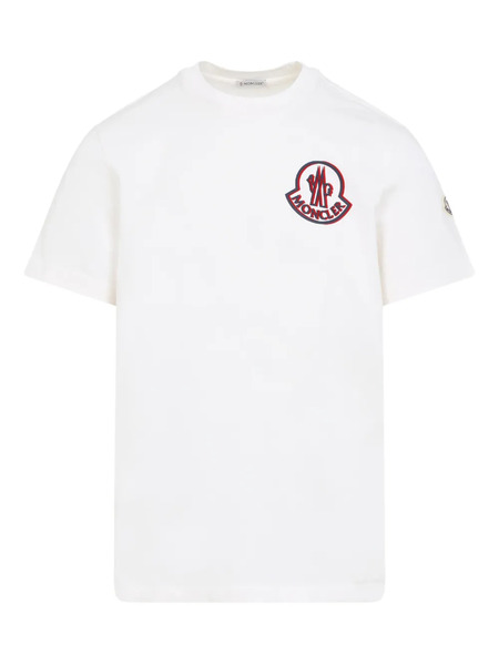  Moncler Logo-patch Cotton T-shirt - White 