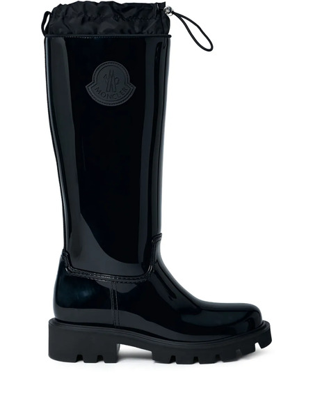  Moncler Logo-patch Drawstring Boots - White 