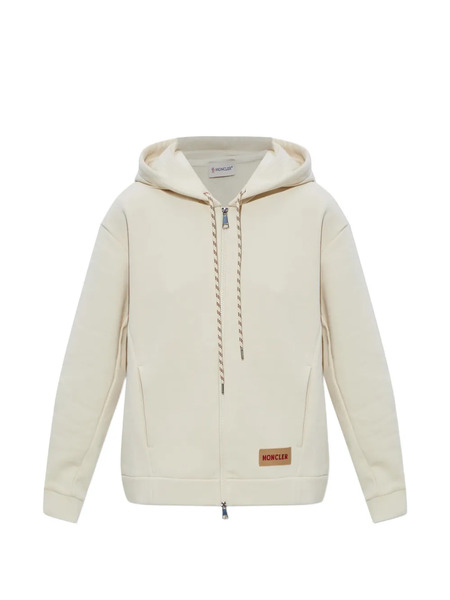  Moncler Logo-patch Hoodie - Neutrals 