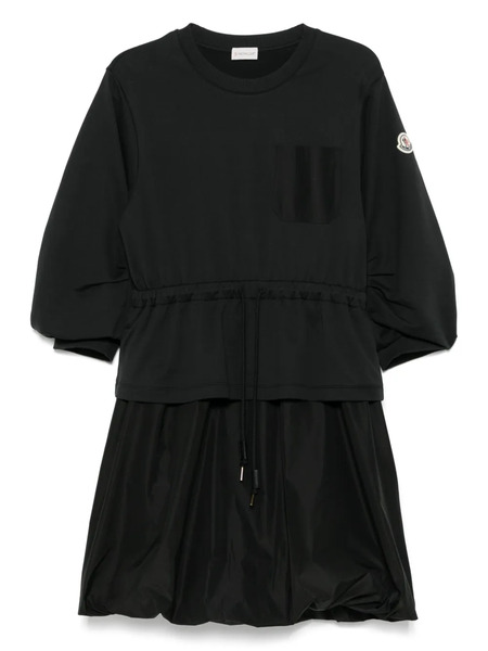  Moncler Logo-patch Mini Dress - Black 