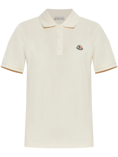  Moncler Logo-patch Polo Top - Neutrals 