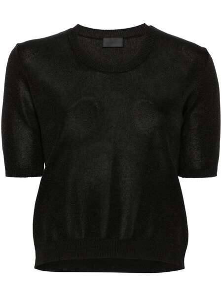  Moncler Logo-patch Short-sleeve Jumper - Black 