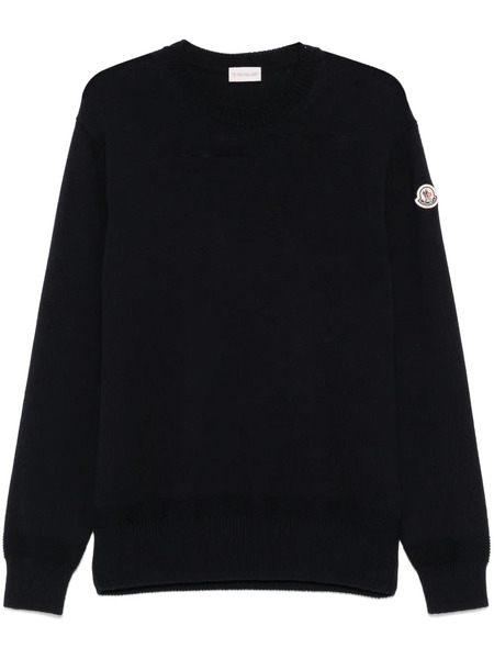  Moncler Logo-patch Sweater - Blue 