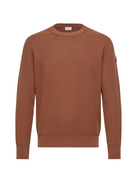  Moncler Logo-patch Sweater - Brown 