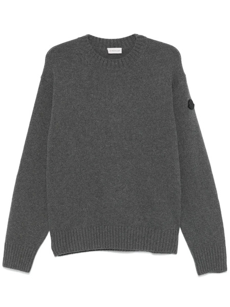  Moncler Logo-patch Sweater - Grey 