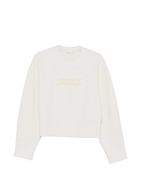  Moncler Logo-patch Sweatshirt - Neutrals 