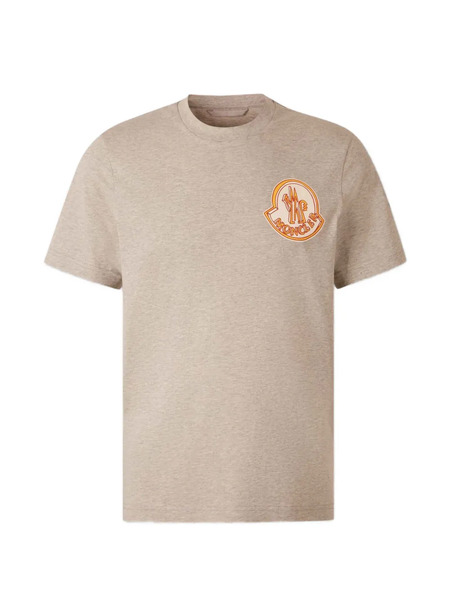  Moncler Logo-patch T-shirt - Neutrals 