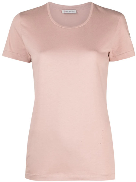  Moncler Logo Patch T-shirt - Pink 
