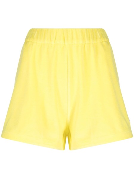  Moncler Logo-patch Terry-cloth Shorts - Yellow 