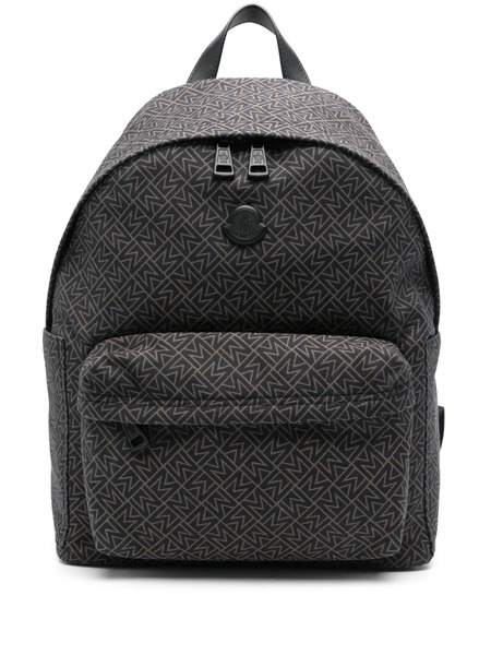  Moncler Monogram-print Backpack - Blue 