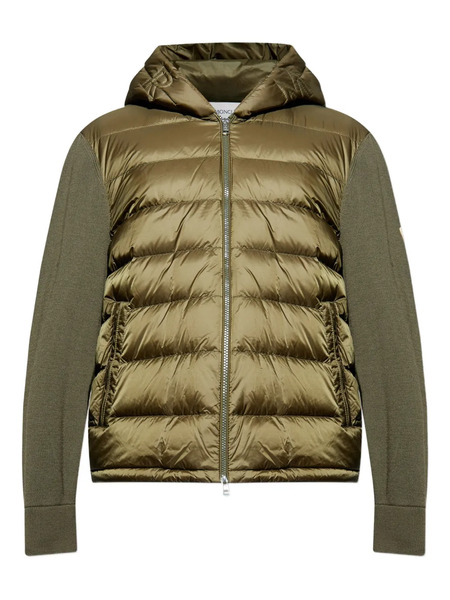  Moncler Panelled Cardigan - Green 