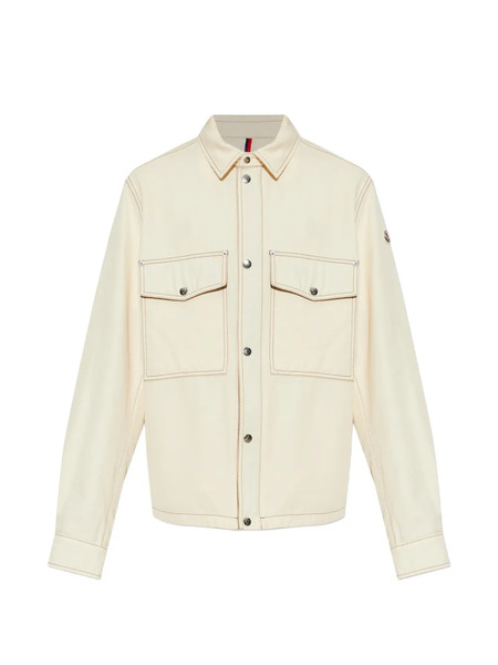  Moncler Patch-pocket Buttoned Jacket - Neutrals 