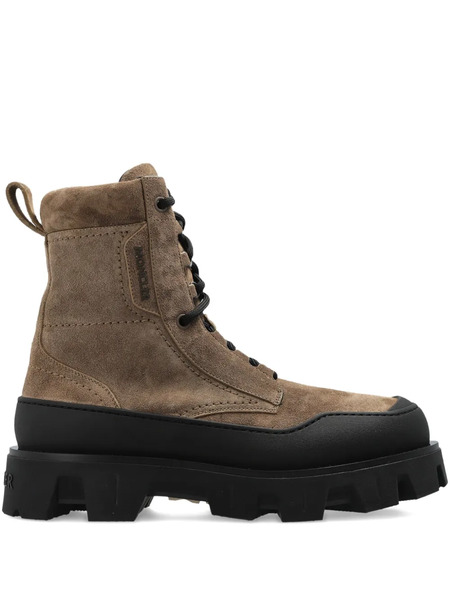  Moncler Peak-path Suede Lace-up Boots - Brown 