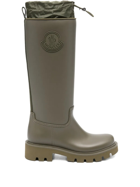  Moncler Pull-tab Logo Rain Boots - Green 