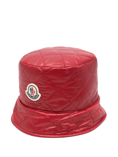  Moncler Quilted Bucket Hat - Red 