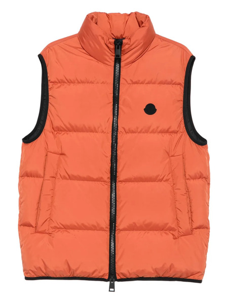 Moncler Quilted Zip-front Vest - Orange 