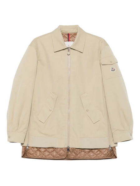  Moncler Quilted Zip-up Jacket - Neutrals 