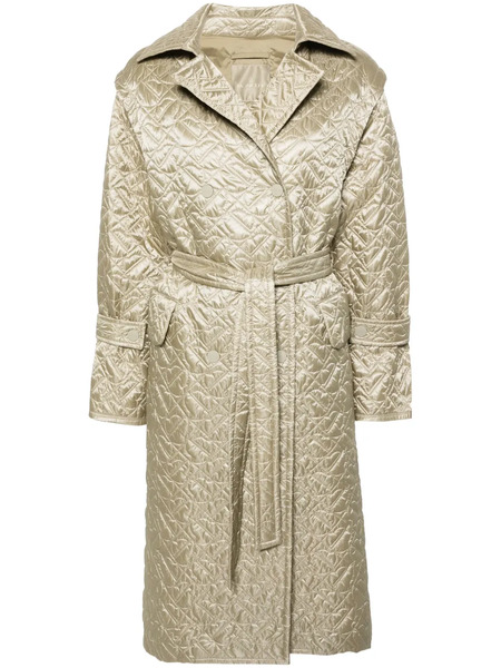  Moncler Samare Padded Trench Coat - Green 
