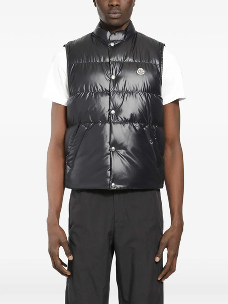  Moncler Sleeveless Buttoned Gilet - Blue 