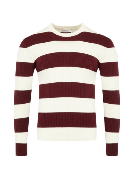  Moncler Striped Crew-neck Sweater - Red 