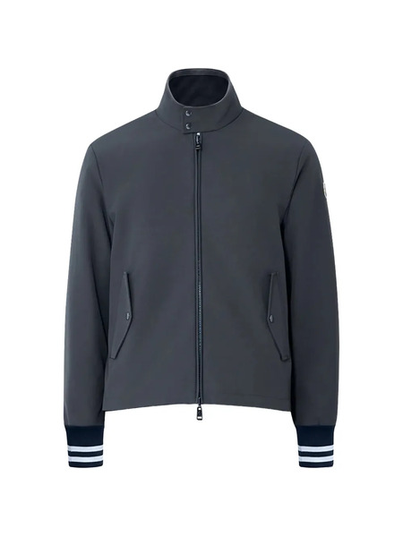  Moncler Striped Cuffs Zip Jacket - Grey 