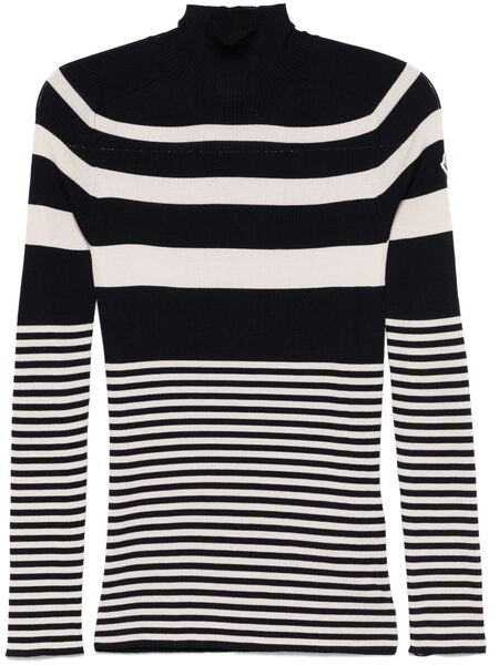  Moncler Striped Wool Sweater - Neutrals 