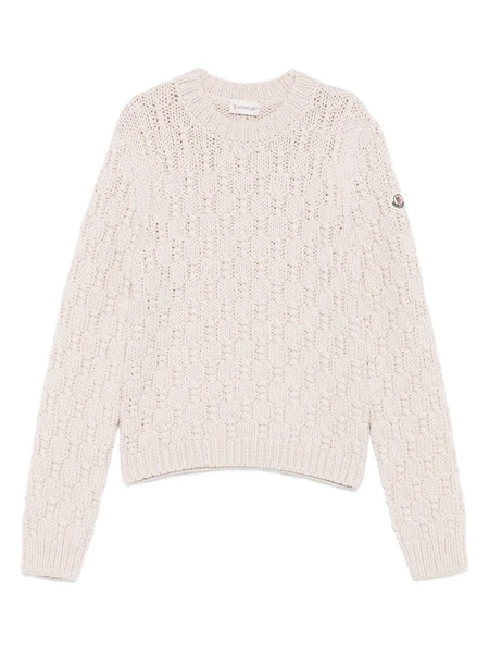  Moncler Textured Wool Sweater - Neutrals 