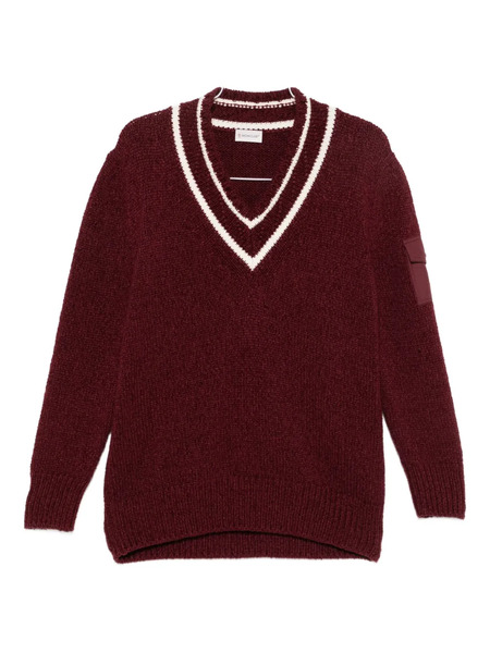  Moncler V-neck Sweater - Red 