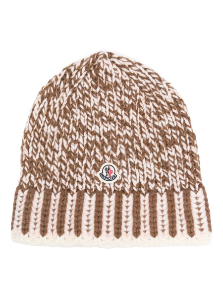  Moncler Wool Beanie - Brown 