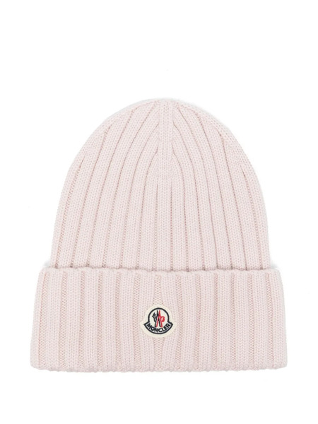  Moncler Wool Beanie Hat - Pink 