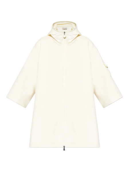  Moncler Zip-up Hooded Cape - Neutrals 