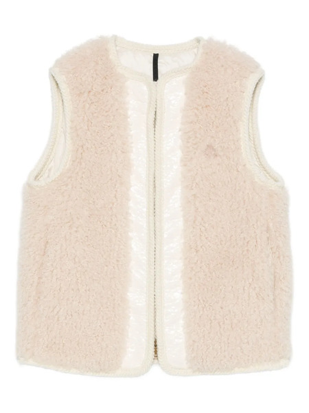  Moncler Zip-up Sleeveless Jacket - Neutrals 