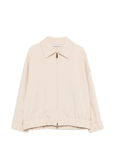  Moncler Zip-up Tonal-logo Bomber Jacket - Neutrals 