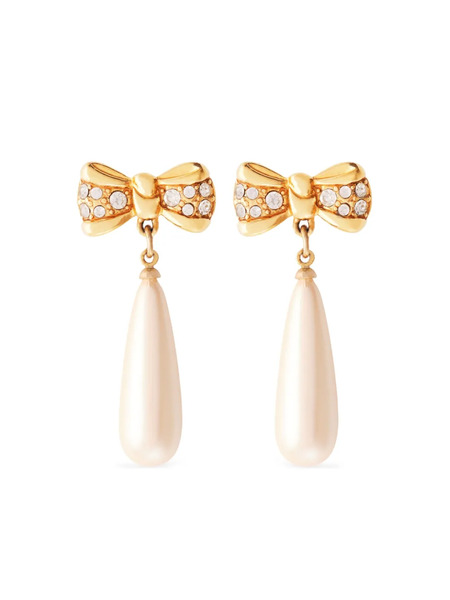 Monet Pre-owned 1980s Bow Earrings - Gold 